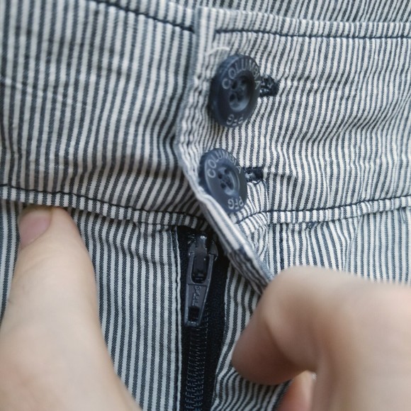 Columbia 10 PFG Omni-Shade Striped Blue White Chino Shorts 32.5" 9.75" 9.5" - Picture 4 of 10